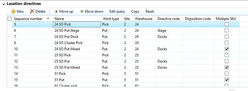 Location directive actions in dynamics ax