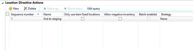 Location directive actions in dynamics ax