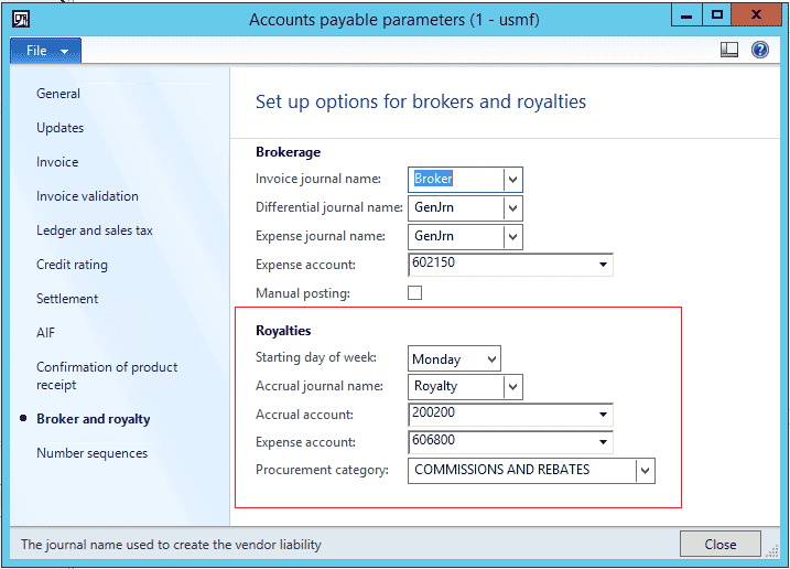 or-royalty-management-screenshot in Dynamics 365