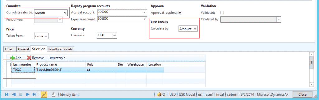or-royalty-management-screenshot in Dynamics 365