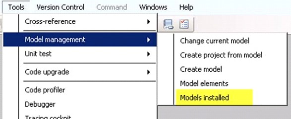 ISV model management Dynamics AX 2012