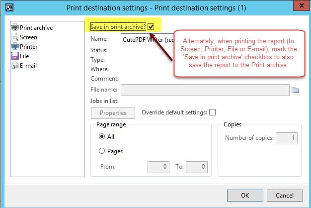 Print destination