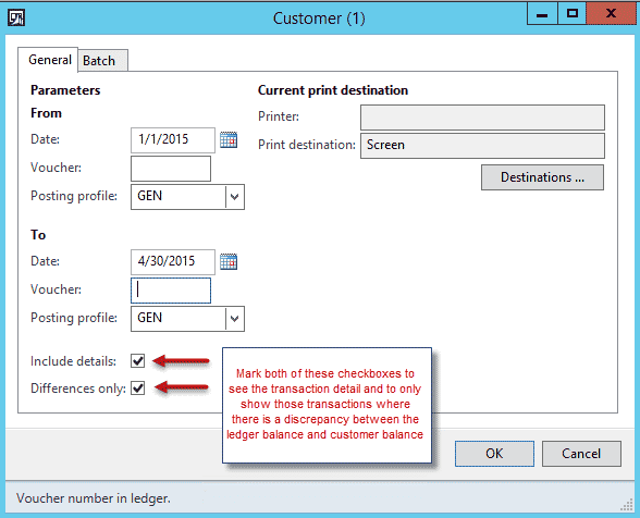 Figure 4- General ledger reports reconciliation customer