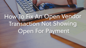 How-To-Fix-An-Open-Vendor-Transaction-Not-Showing-Open-For-Payment