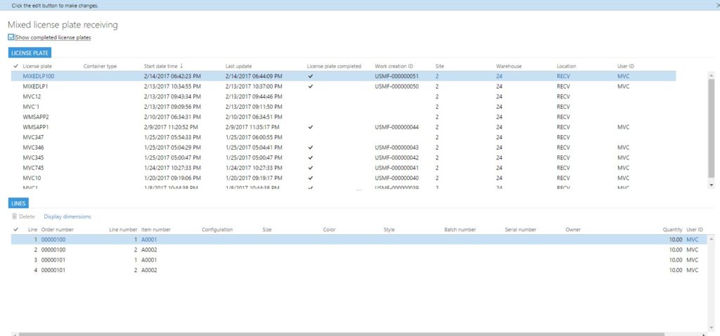 mixed license plate in Dynamics AX