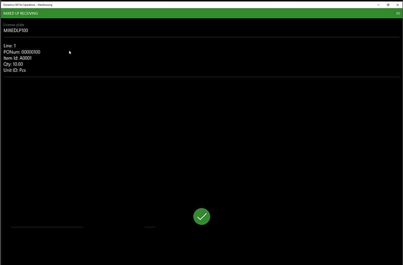 Mixed LP Receiving application screenshot