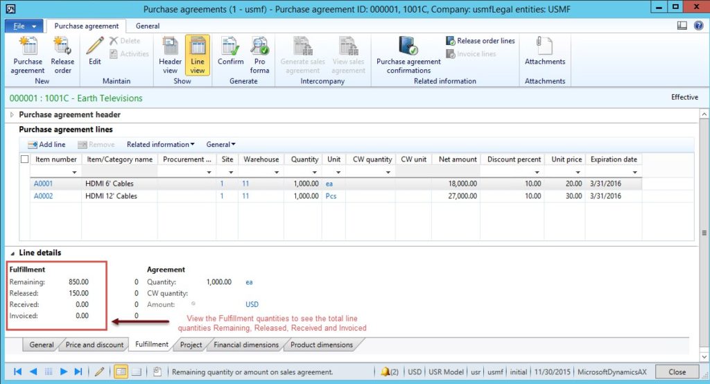 Dynamics ax purchase agreement