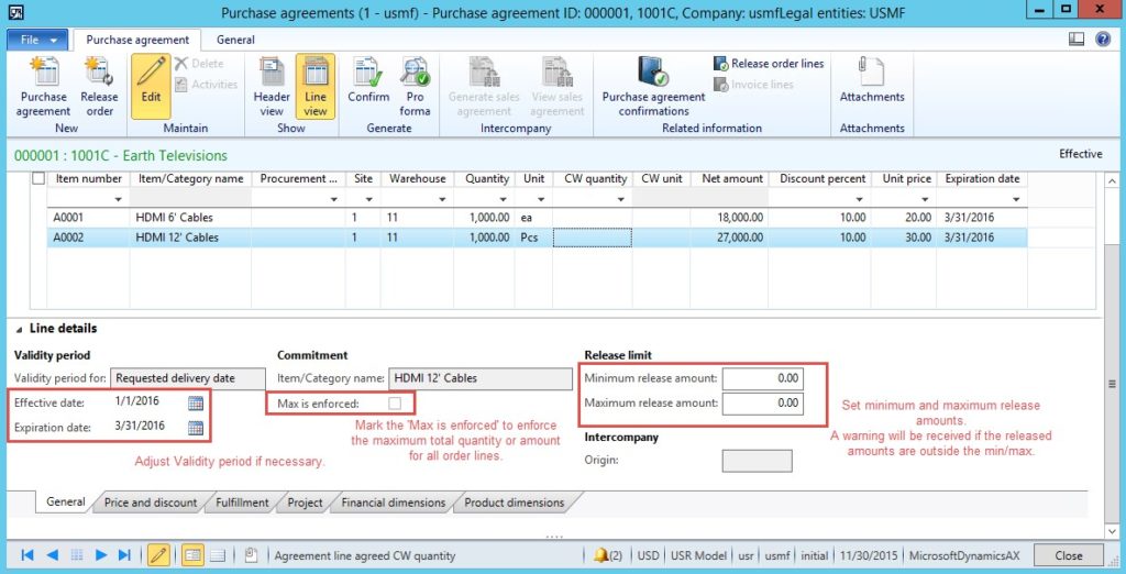 Dynamics ax purchase agreement