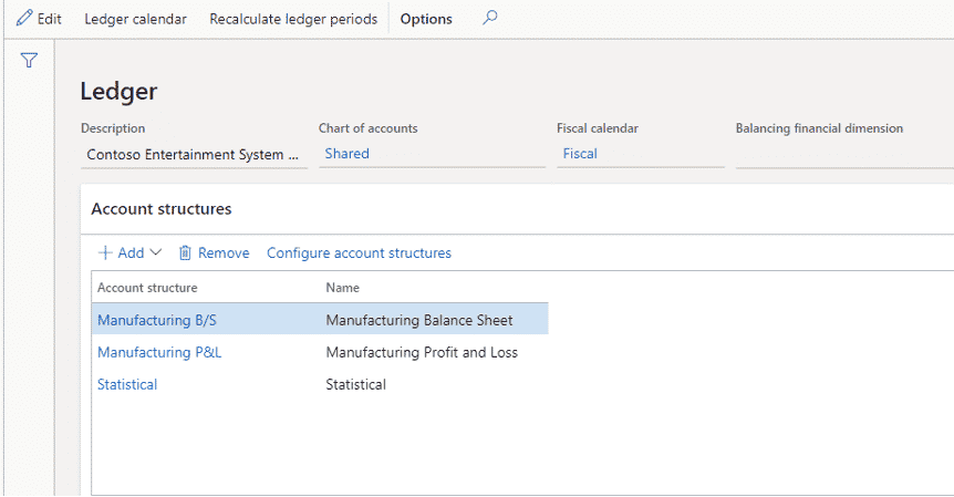 Account Structures Dynamics 365 Finance & Operations