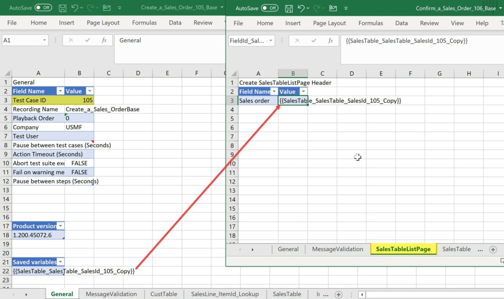 Chaining effect for testing processes