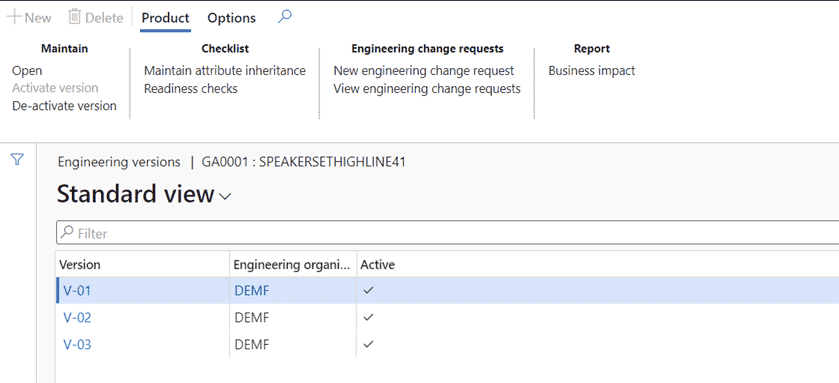 Engineering Change Management Standard View