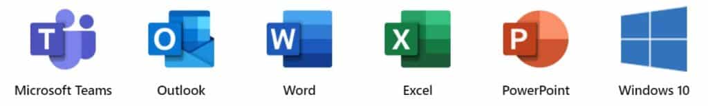 Microsoft 365 Logos with Teams and Productivity Suite