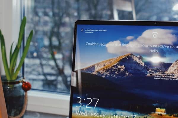 Windows Hello security feature on a Windows laptop
