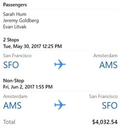 airline flights adaptive cards