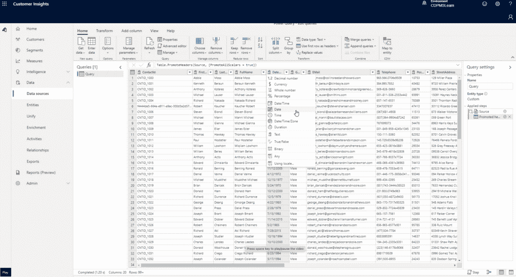 Data Types in Dynamics 365 Customer Insights