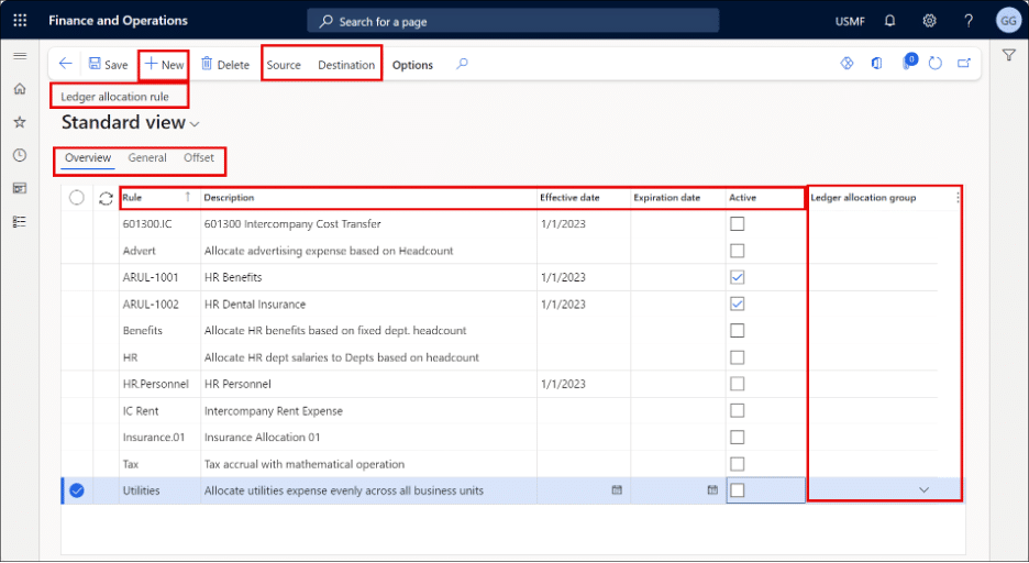 How To Create a Ledger Allocation Rule Using AMCS in D365