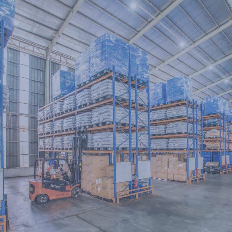 Forklift activities at a warehouse site